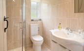 Dryburgh Stirling Two - bathroom with walk-in shower, WC and basin