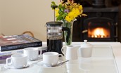 Gardener's Cottage, Elliston - enjoy fresh coffee by the fire