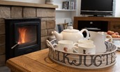 Crosslea - enjoy a pot of tea by the wood burning stove