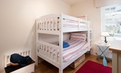 The Mast House - bedroom 2 with bunk beds - ground floor