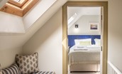 Culdoach Cottage - bedroom three with zip and link beds that be configured as a super king size double or twins upon request
