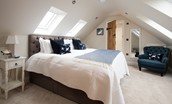 Granary View, Brockmill Farm - bedroom two with zip and link beds which can be configured as a super king size bed or 3' twins