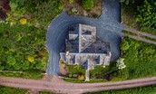Culdoach Cottage - aerial views of the cottage and surrounding woodland