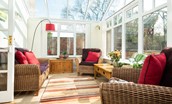Rose Cottage, Huggate - the light filled conservatory