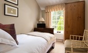 Crailing Cottage - bedroom three with single bed