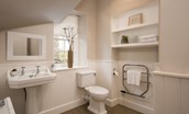 Swan's Nest - ground floor bathroom with basin and WC
