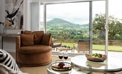 The Sheep Fold - enjoy fabulous views of the Eildon Hills from the sofa