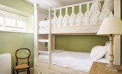Grey Barns - bedroom six with full size bunk beds