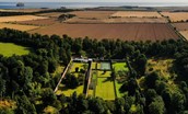Leuchie Walled Garden - bird's-eye view of Leuchie Walled Garden and the estate grounds