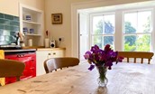 The White House - large sash windows in the kitchen with views of the garden