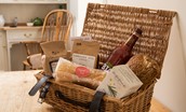 Housedon Haugh - welcome basket of local treats