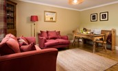 East Lodge at Ashiestiel - the warm heritage colour scheme throughout