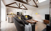 The Smithy at West Lyham - view from hall into open plan living area