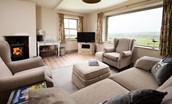 Bee Cottage - enjoy panoramic views towards Holy Island from the comfort of the sitting room