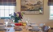Skyfall - fabulous views of the countryside and coast can be seen from the dining table
