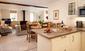 Dryburgh Steading One - open-plan kitchen and living area