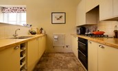 The Old School Hall - the kitchen area overlooking the sitting room