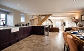 The Granary at Rothley East Shield - open-plan kitchen, dining and living space