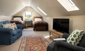Housedon Haugh - bedroom six with twin beds and seating area