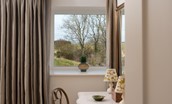 Swallow Dean - dressing table with views of the surrounding countryside out the window