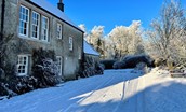 Fairnington East Wing - a snowy external view