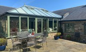 East Lodge - the sunny private courtyard perfect for your morning coffee