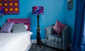 Fell End - bedroom five with bold décor touches