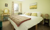 Walltown Farm Cottage - bedroom one with king size bed which can be configured into 2'6" twins upon request