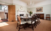 The Old Vicarage - the spacious dining room with seating up to ten guests