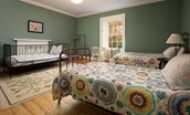Church House - bedroom four benefits from twin beds and an additional day bed, ideal for children