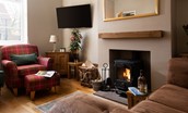 Royland Cotagge - woodburning stove in the lounge