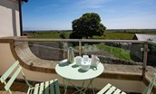 Hastings House - bask in the sunshine with a morning coffee on the balcony accessed from bedroom five