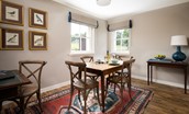 Crailing West Lodge - the dual aspect dining room