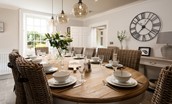Brockmill Farmhouse - dining area with seating for 12