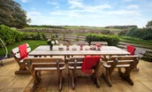 Moo House - large outdoor dining table for guests to enjoy alfresco dining