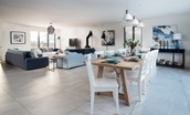 Duneside House - open plan kitchen, dining and living area, creating a social space