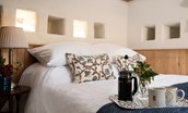 The Dovecot at Reedsford - enjoy breakfast in bed while marvelling at the clever architectural features in the bedroom