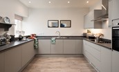 Farm Cottage - contemporary kitchen with integrated appliances