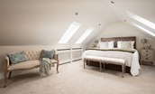 Granary View, Brockmill Farm - bedroom one with zip and link beds which can be configured as a super king size double or 3' twins
