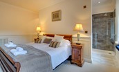 Eslington East Wing - bedroom two with double bed and en-suite