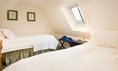 The Bothy at Redheugh - bedroom three with twin beds