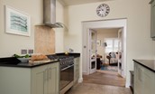 Friars Farm Cottage - well-equipped kitchen with Smeg double electric oven and 6-burner gas hob