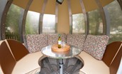 Nook End - pretty garden pod which is an ideal space for enjoying meals in the garden or relaxing with a book