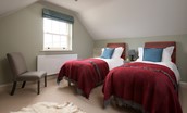 Risingham House - bedroom four with king size bed that can be split into twins