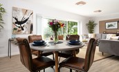 The Sheep Fold - round dining table with seating for 4