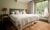 Stable Cottage, Glanton Pyke - large sash windows floods the bedroom with light