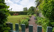 Lane Cottage - the charming, mature garden is fully enclosed