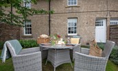 Cuthbert House - rear garden with outdoor dining
