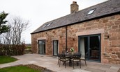 Granary View, Brockmill Farm - external aspect of the property with patio and outdoor dining furniture