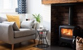 Peewit Cottage - curl up on an armchair with a good book in front of the log burner